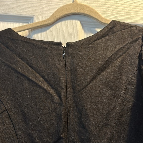 Express Black Linen Blend Puff Sleeve Romper S - Picture 10 of 10